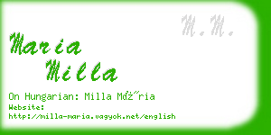 maria milla business card